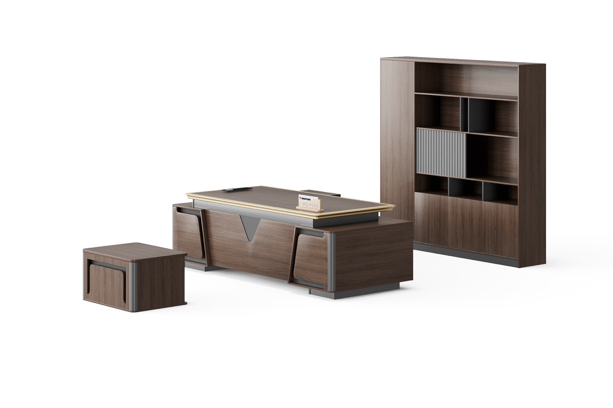 Meja Direktur L-Shape Mewah 2400 — detail fitur 1