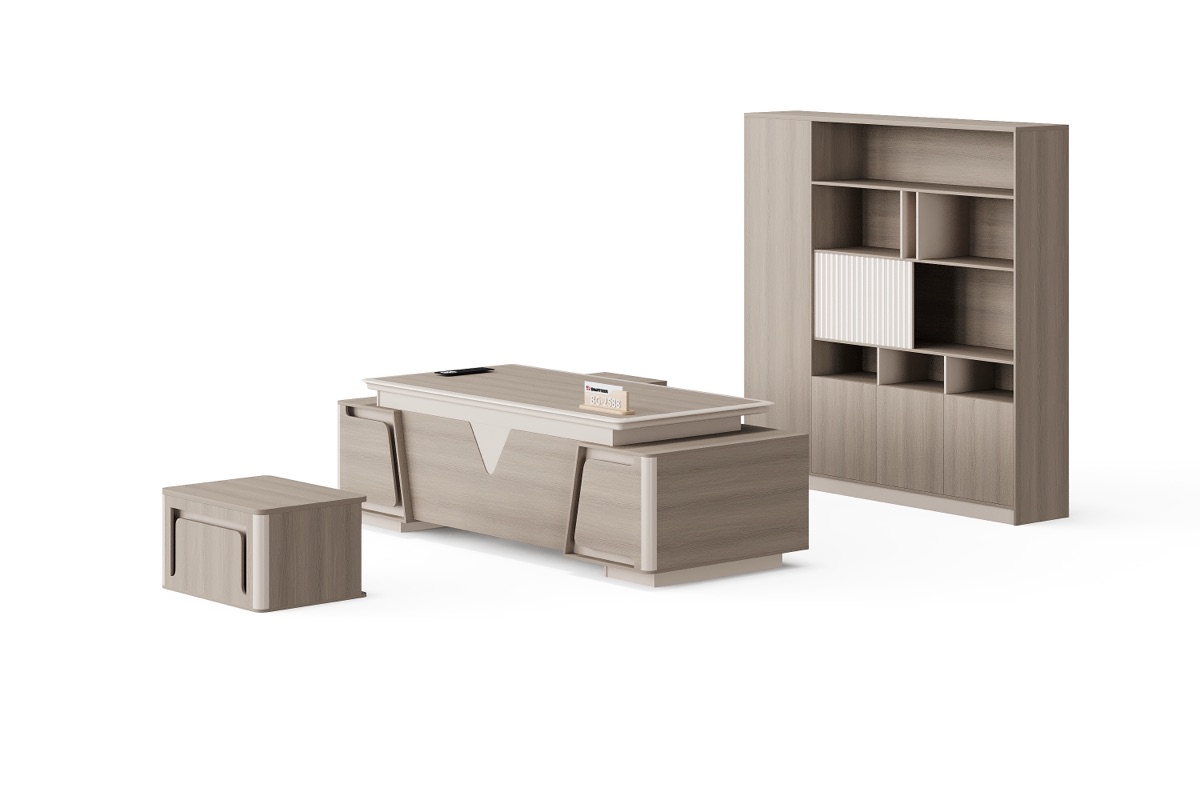 Meja Direktur L-Shape Mewah 2400 — detail fitur 2