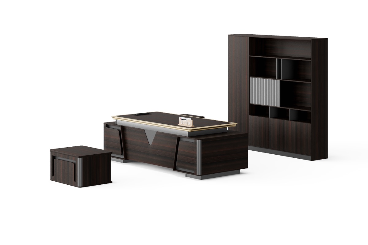 Meja Direktur L-Shape Mewah 2400 — BG-2588LA