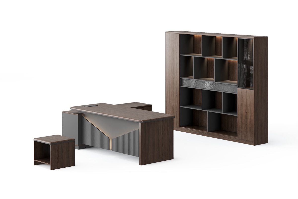 Meja Eksekutif L-Shape — detail fitur 1