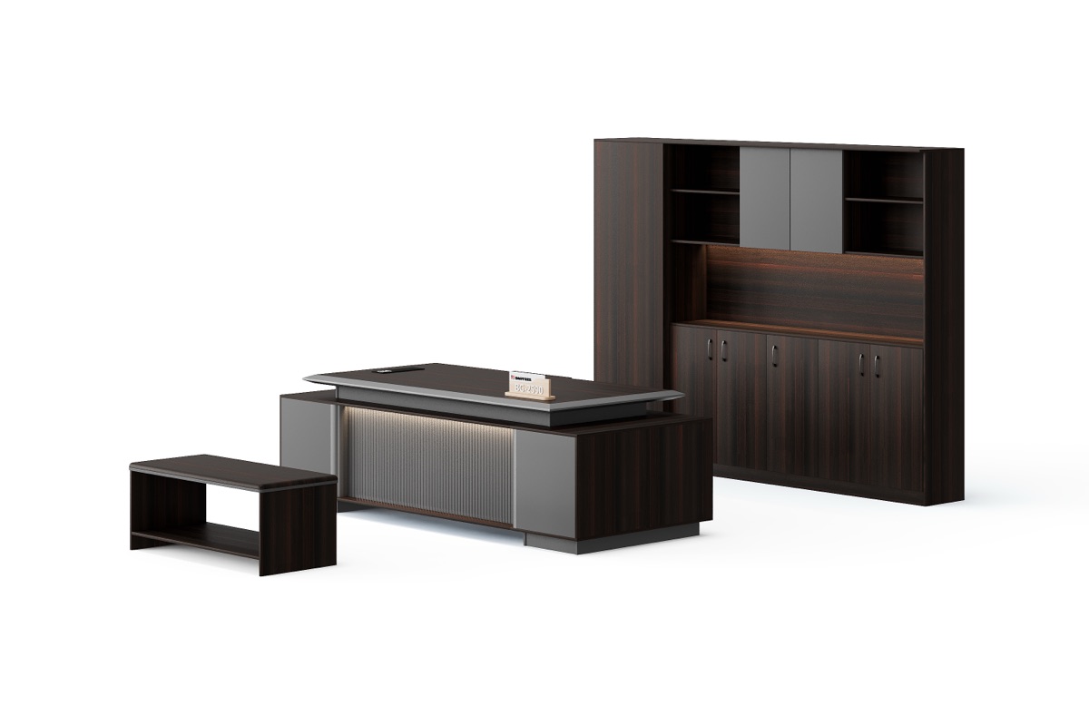 Set Meja Direktur 2400 L-Shape — BG-2590LA — Foshan China office furniture manufacturer