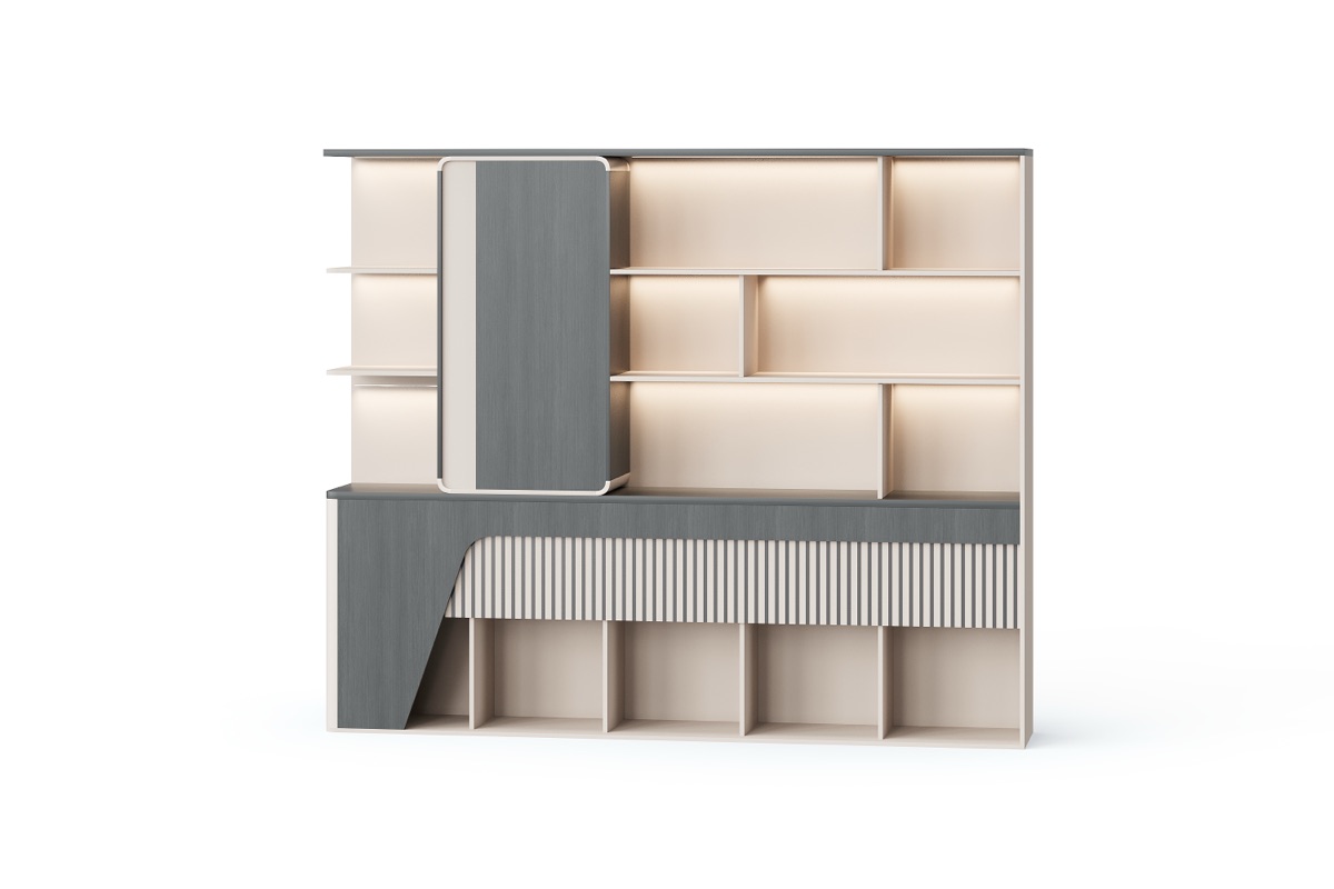 Kabinet Display dengan Rak LED — BG-2591B-G20 — Foshan China office furniture manufacturer
