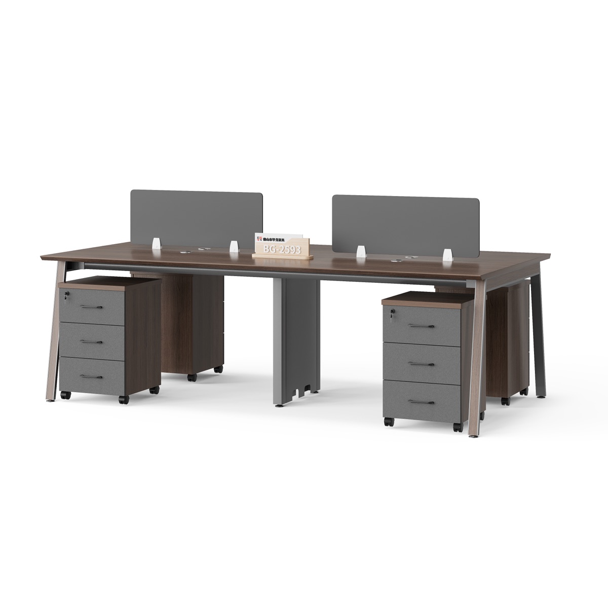 Workstation 4 Orang — BG-2593W4-G17 — Foshan China office furniture manufacturer