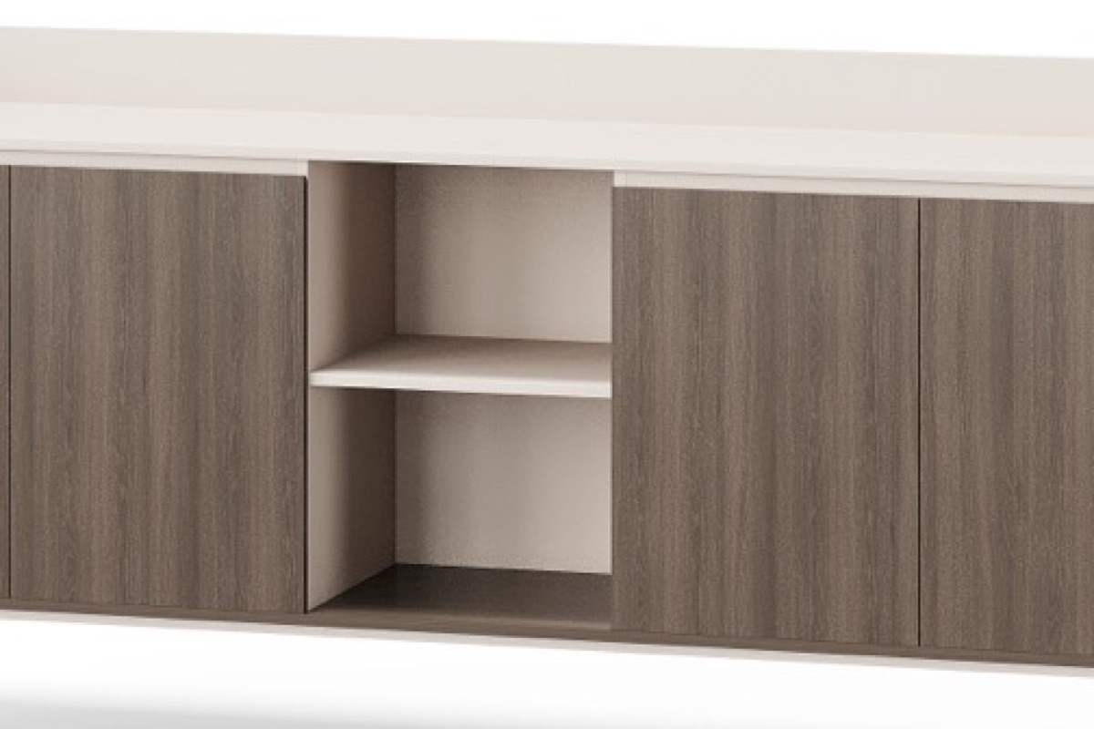 Kabinet Sisi Kantor Kaki Tapered + Rak — detail fitur 2