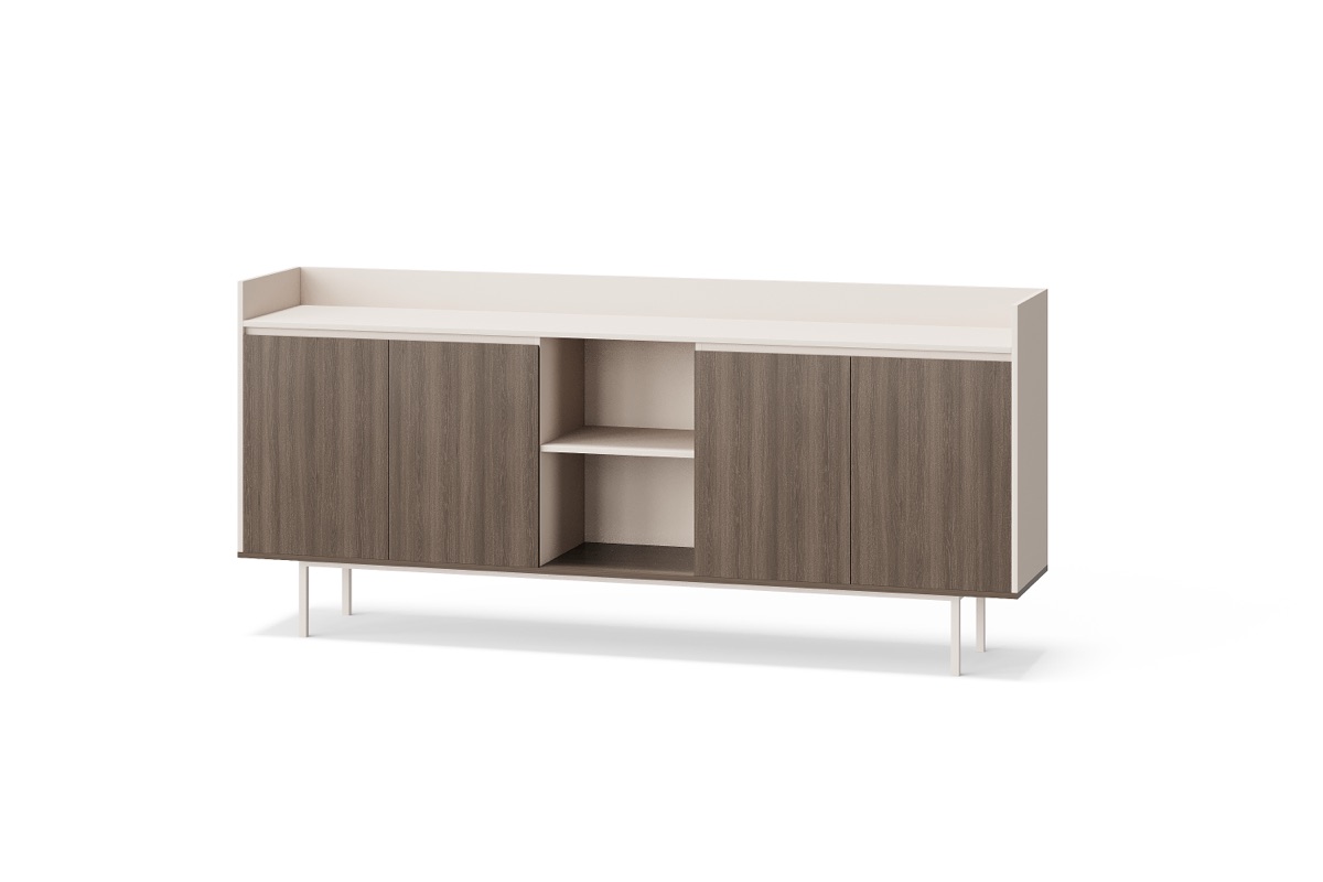 Kabinet Sisi Kantor Kaki Tapered + Rak — BG-2594B
