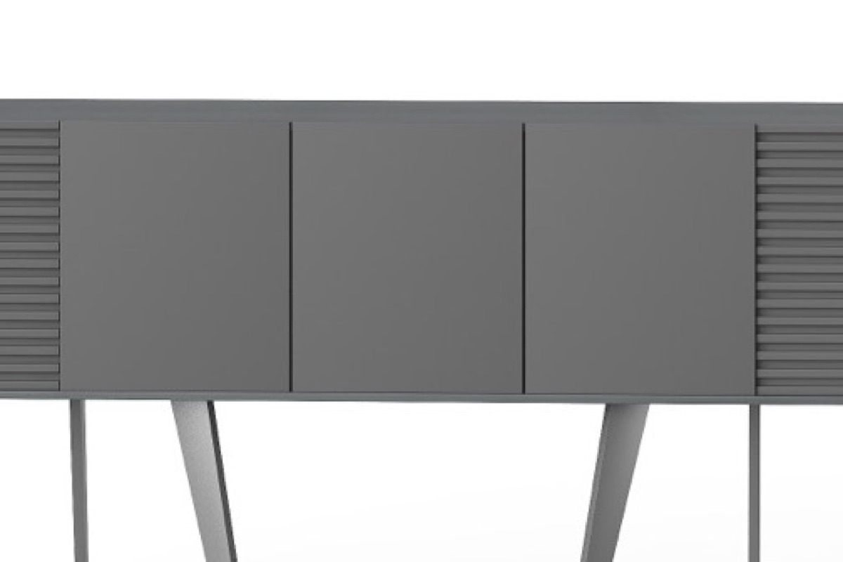 Kabinet Kantor Panel Slat + Kaki Tapered — detail fitur 2