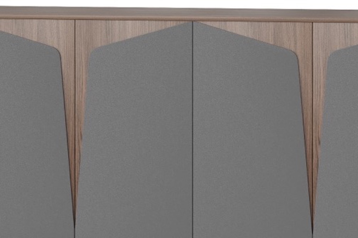 Kabinet Kantor Dua Warna Pintu Melengkung — detail fitur 2
