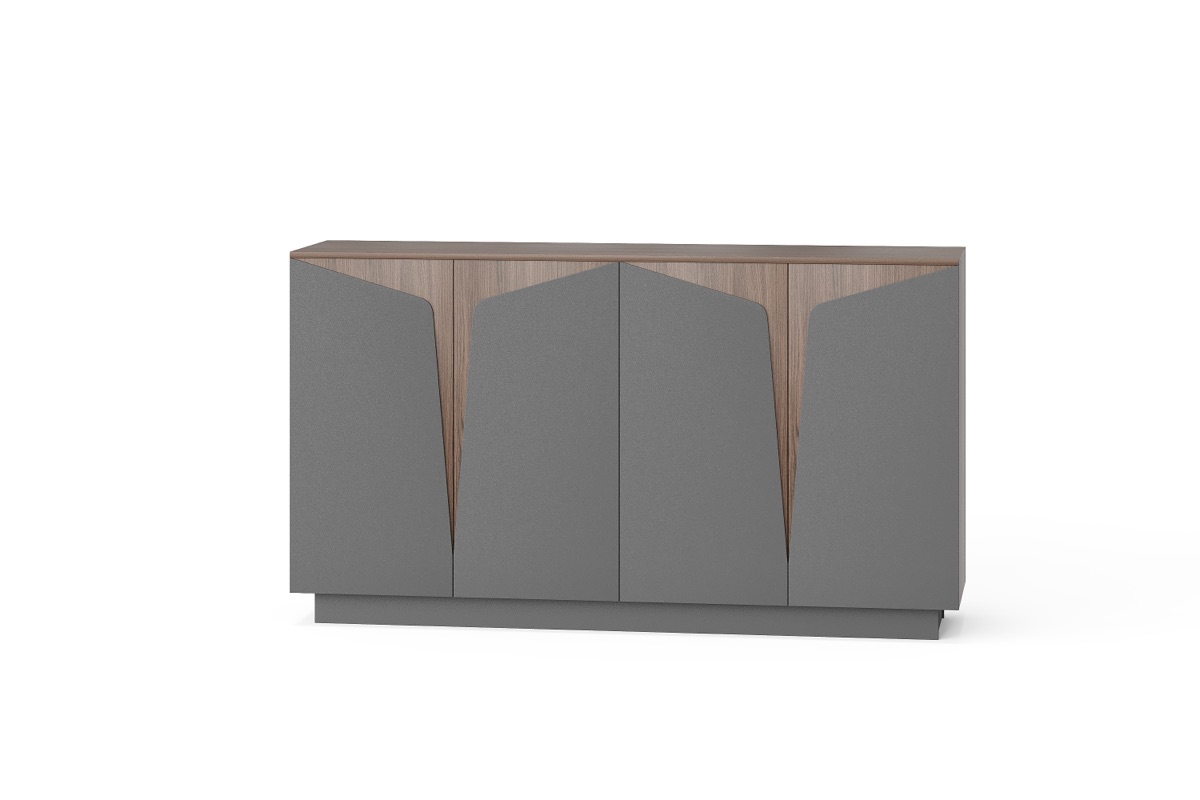 Kabinet Kantor Dua Warna Pintu Melengkung — BG-2607B