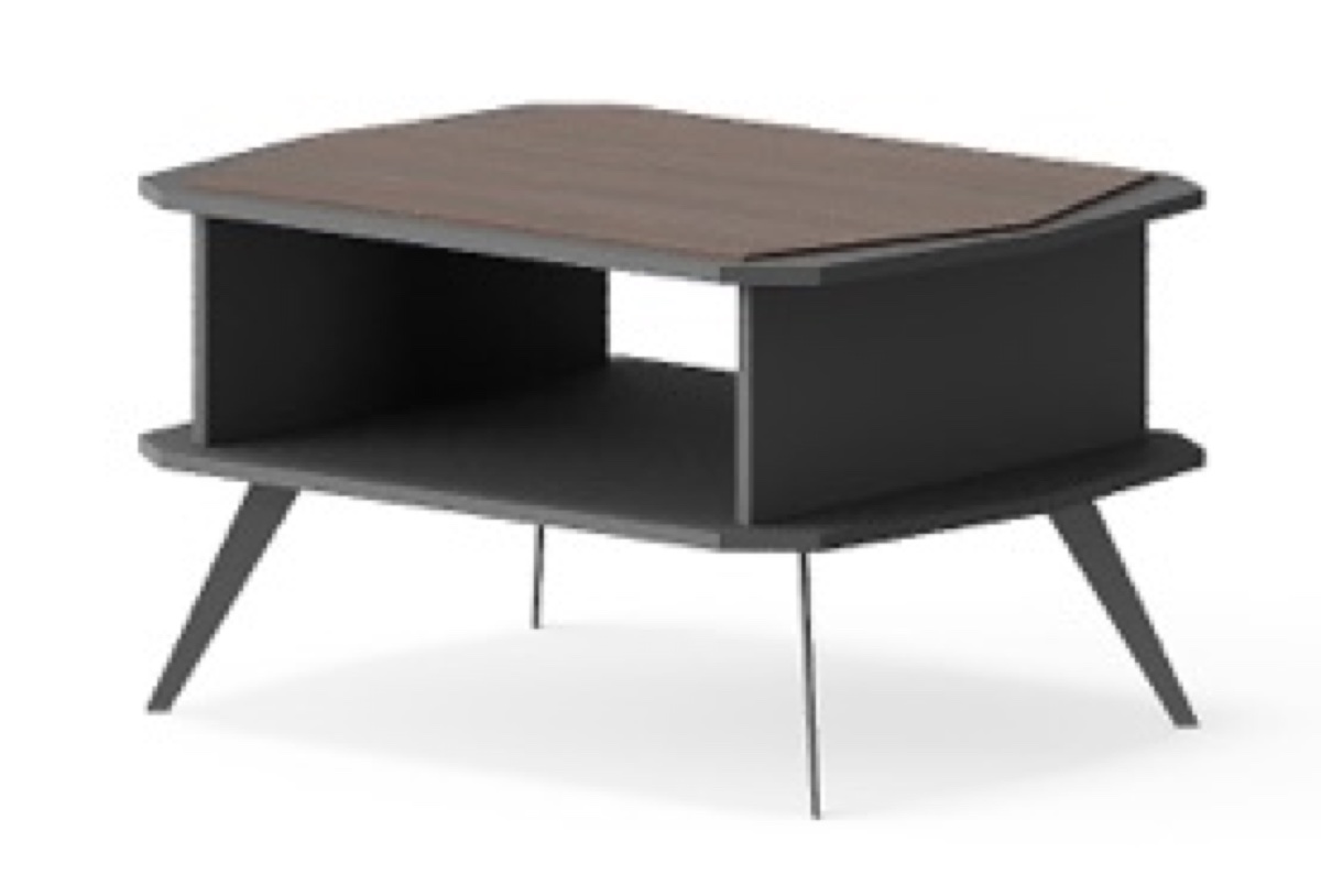 Meja Kopi Walnut Rak Bawah — detail fitur 1
