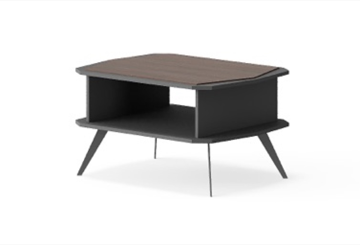 Meja Kopi Walnut Rak Bawah — detail fitur 2