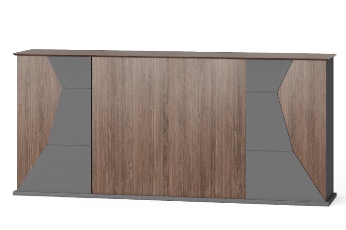 Kabinet Kantor Panel Geometris Dua Warna — detail fitur 1