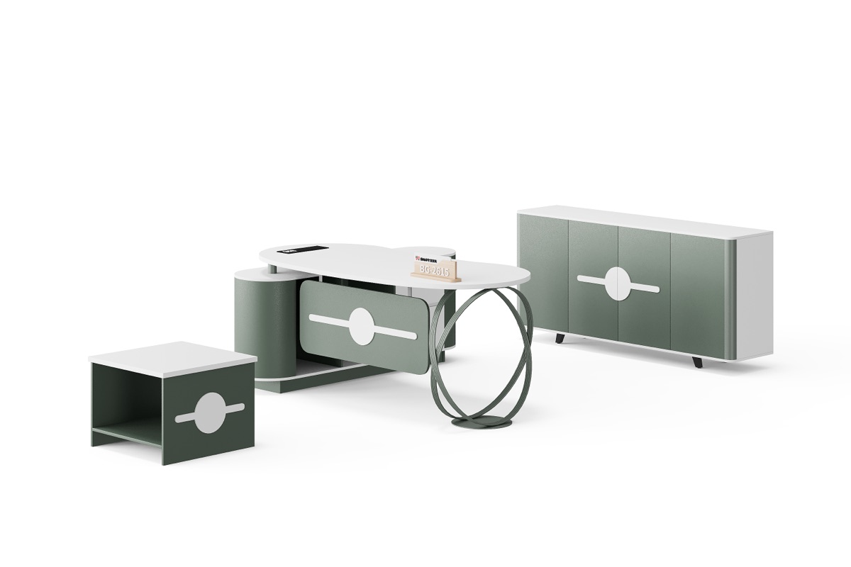 Meja Eksekutif L-Shape — detail fitur 1