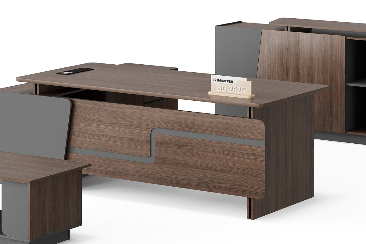 L-Shape Executive Desk — feature detail 1