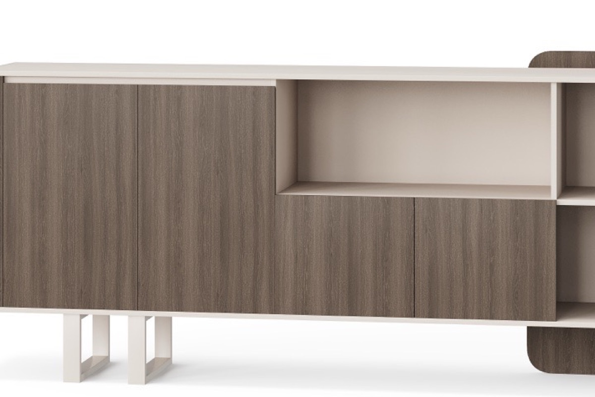 Kabinet Sisi Kantor G28 + Pintu & Rak Terbuka — detail fitur 1
