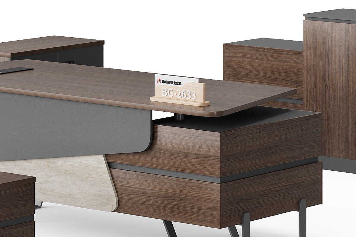 Manager Desk with Side Cabinet — feature detail 2