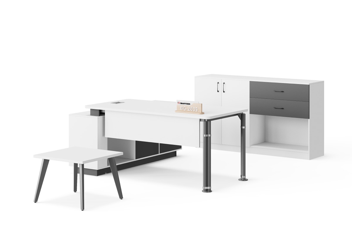 Meja Eksekutif L-Shape — detail fitur 1