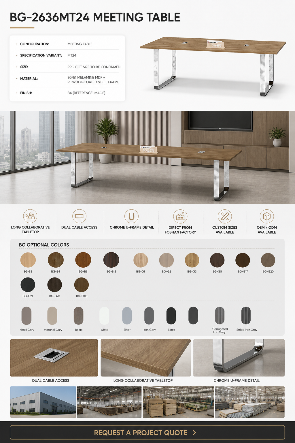 Conference Table — BG-2636MT24-G17 detail