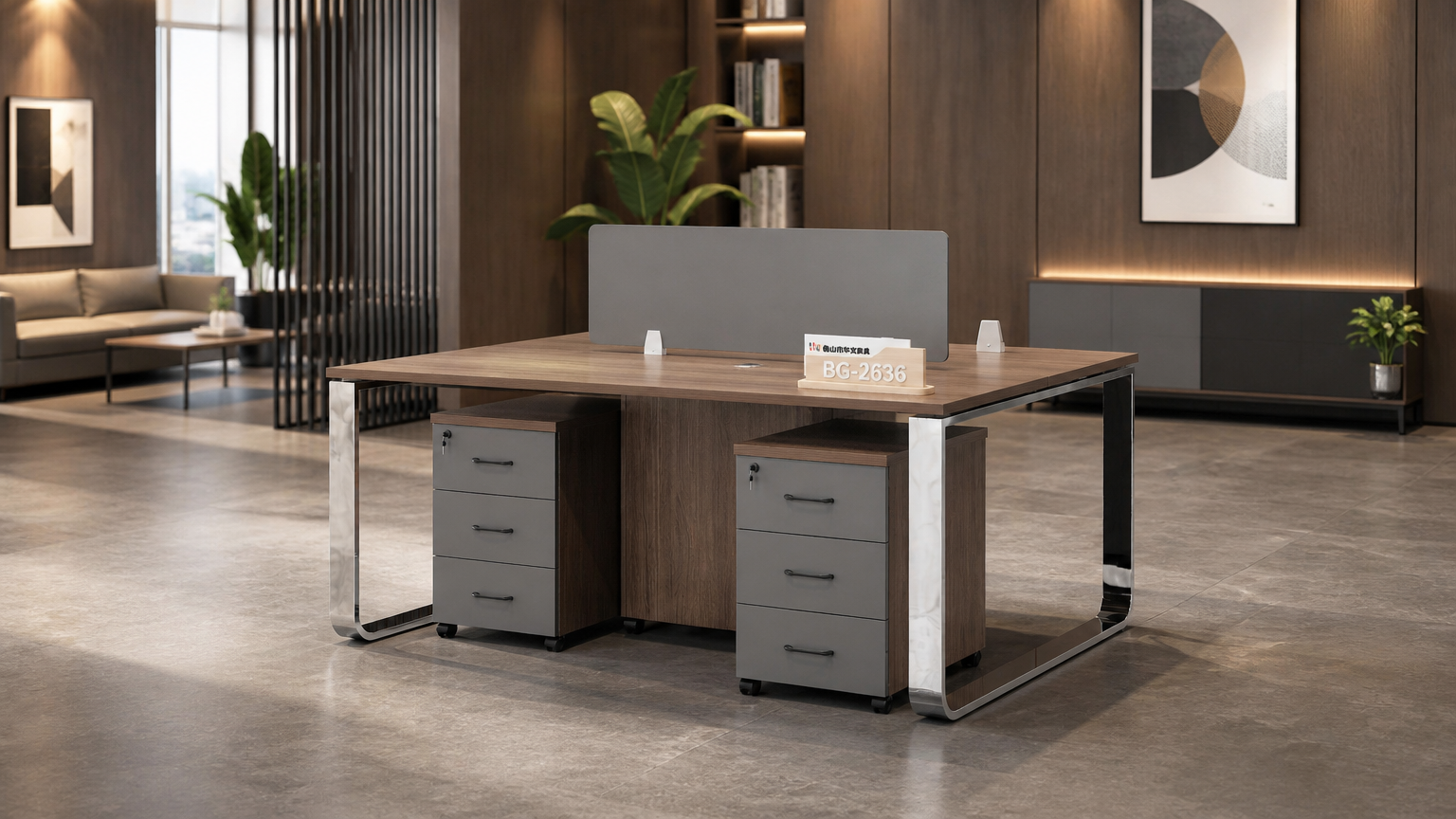 2-Person Workstation — situasi kantor