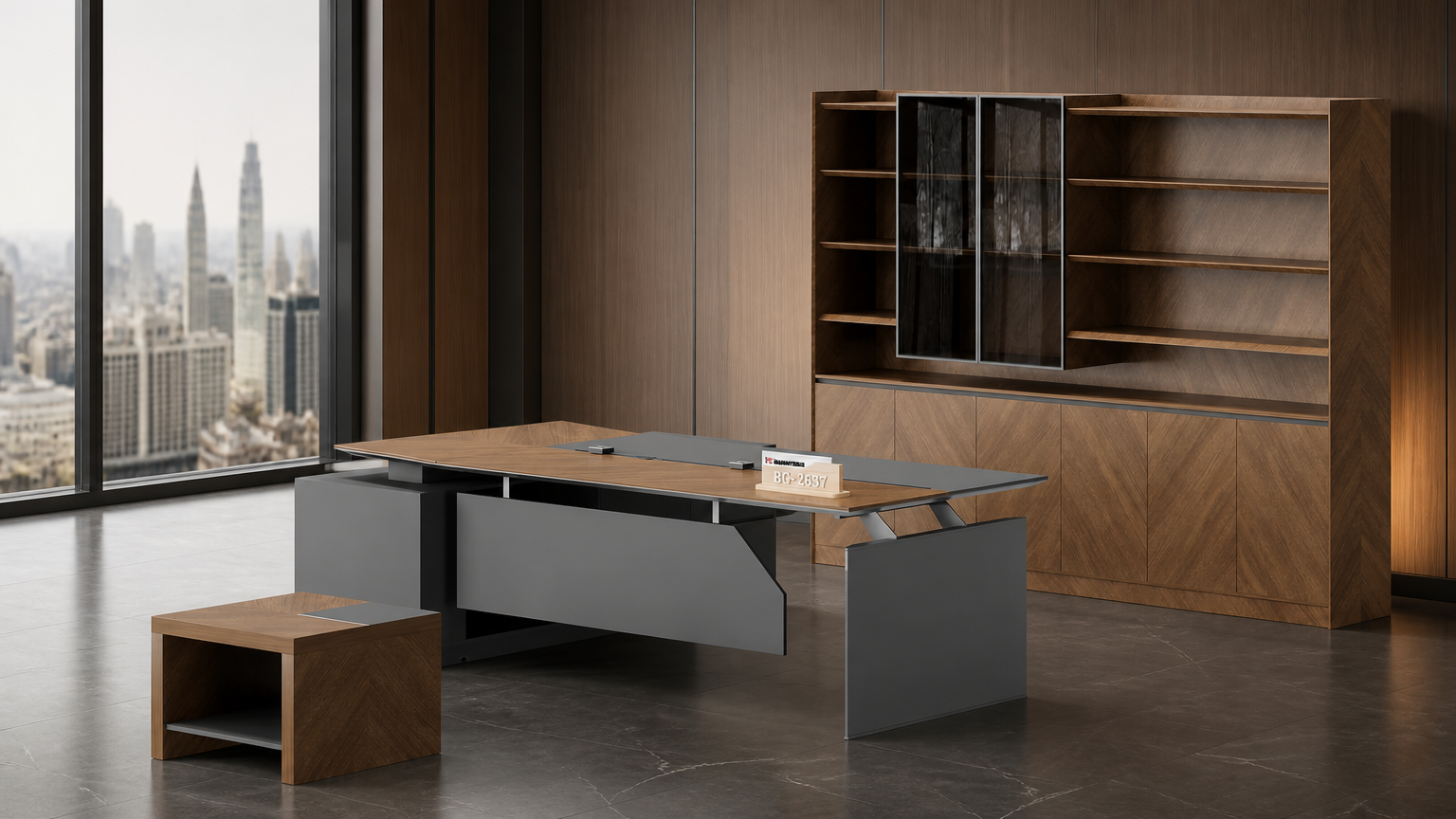 Oval Meeting Table — office scene