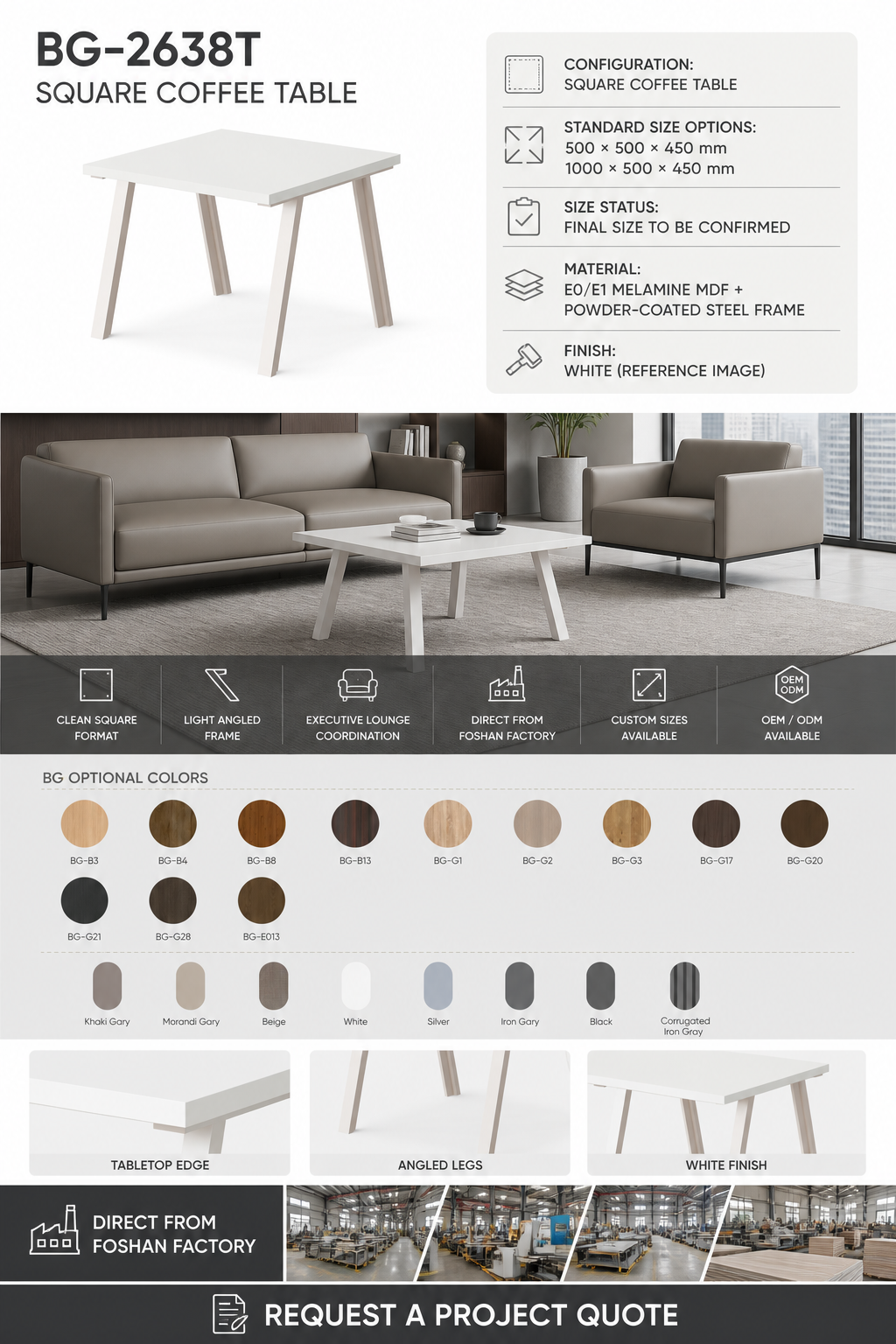 Coffee Table — BG-2638T — Foshan China office furniture manufacturer