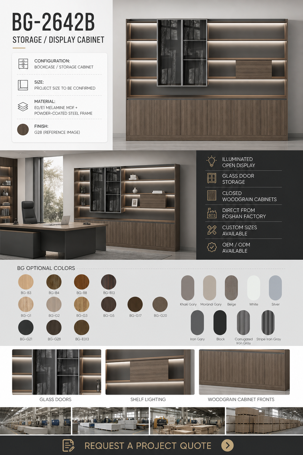 Storage Cabinet — BG-2642B — Foshan China office furniture manufacturer