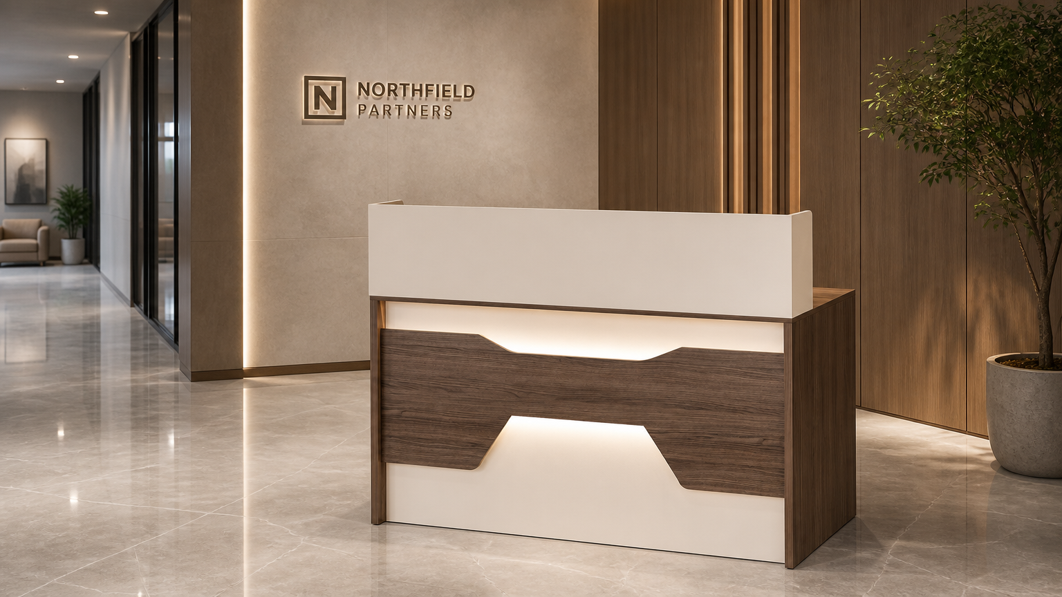 Reception Desk — situasi kantor