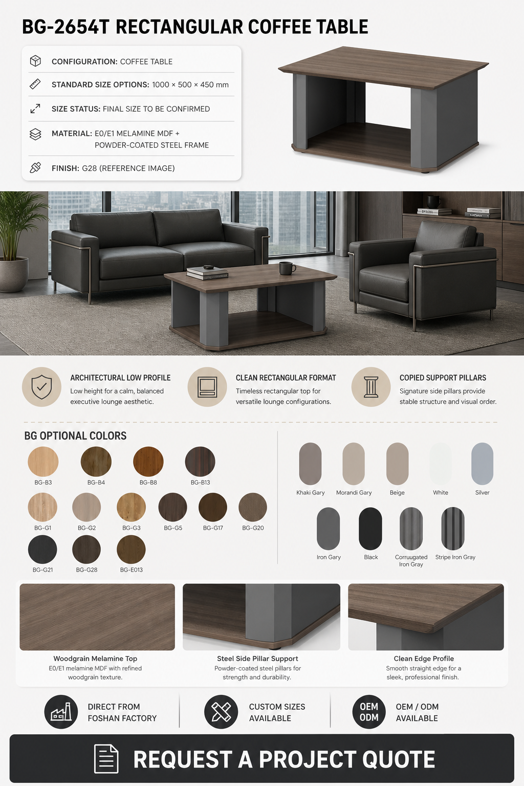Coffee Table — BG-2654T — Foshan China office furniture manufacturer