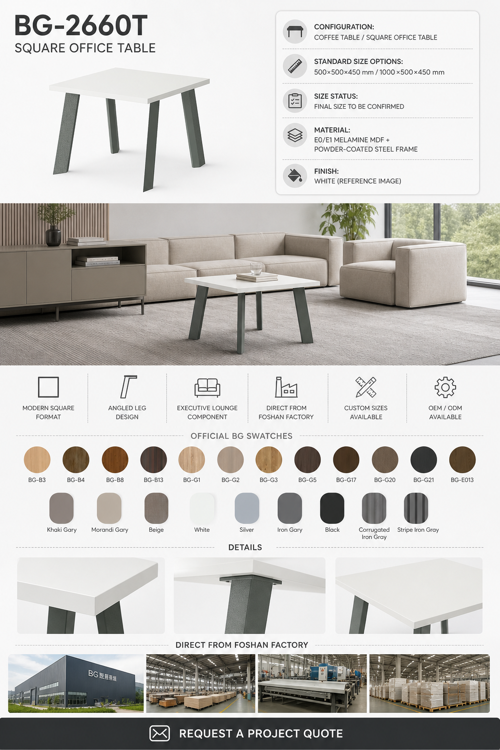 Coffee Table — BG-2660T — Foshan China office furniture manufacturer