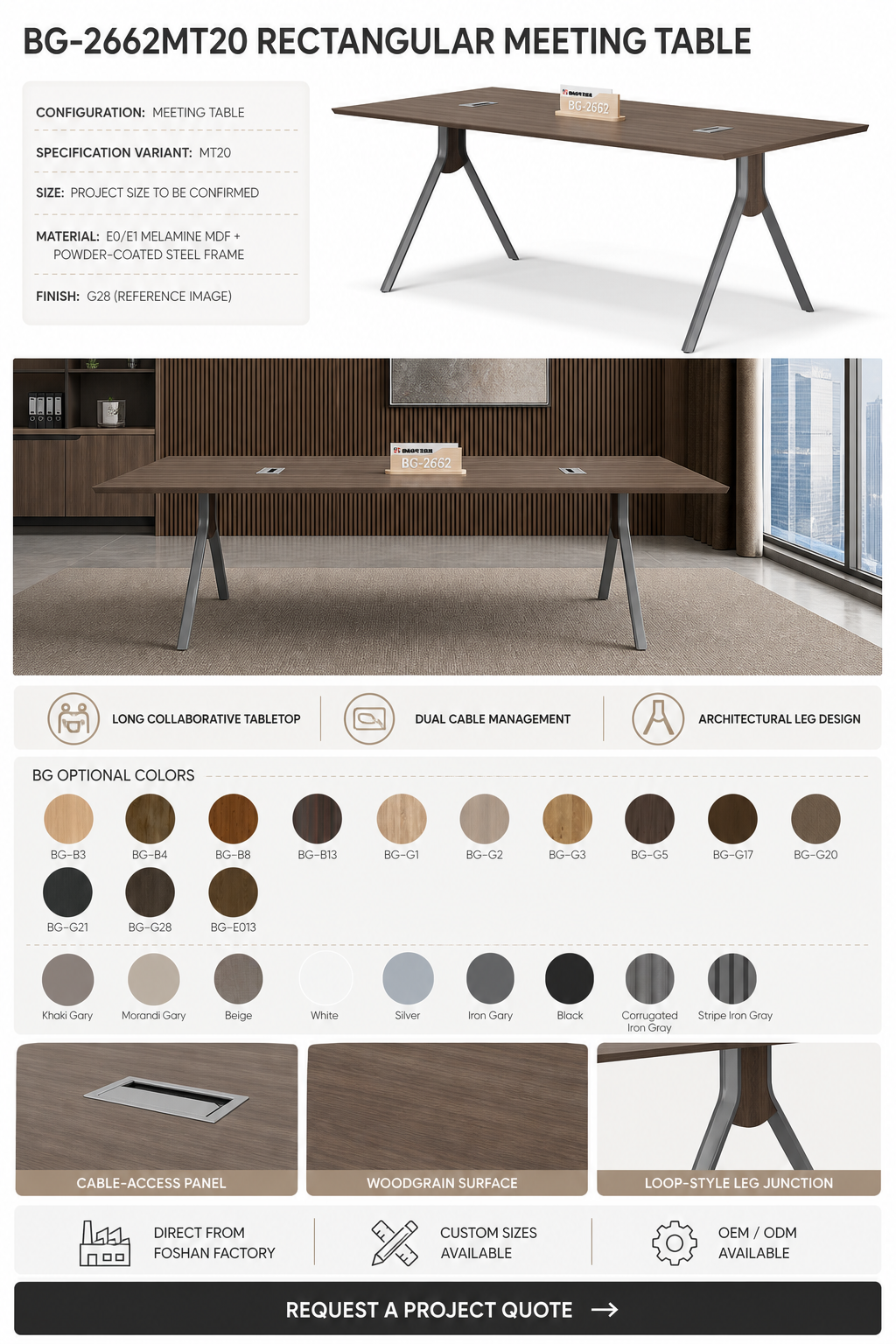Meeting Table — BG-2662MT20 — Foshan China office furniture manufacturer
