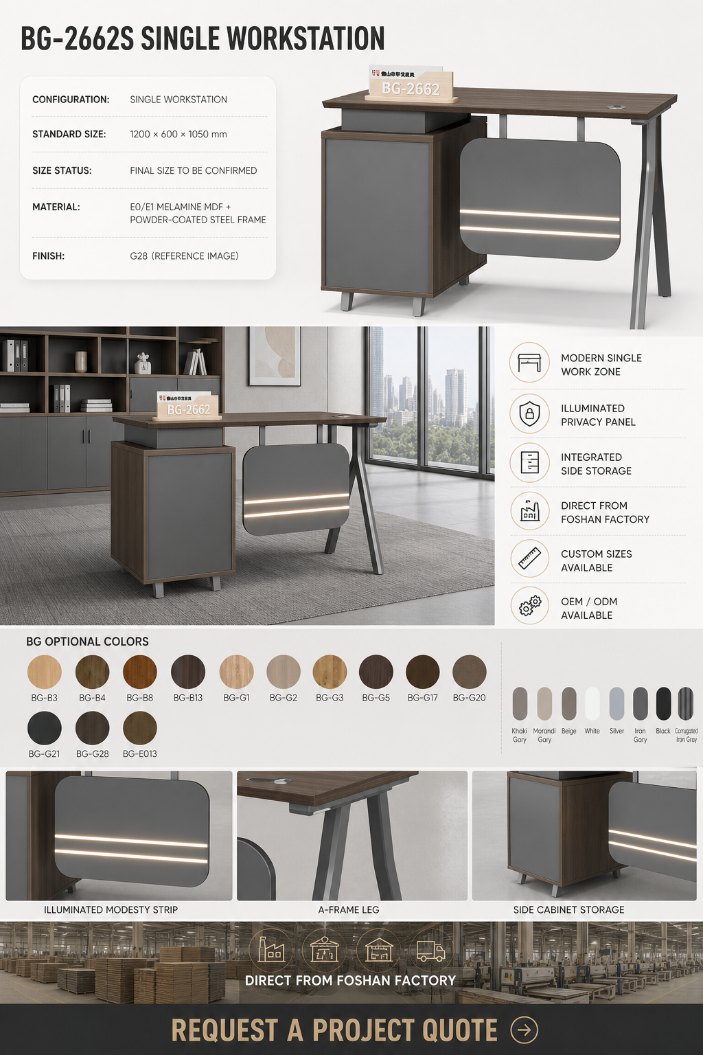 Staff Desk — BG-2662S — Foshan China office furniture manufacturer