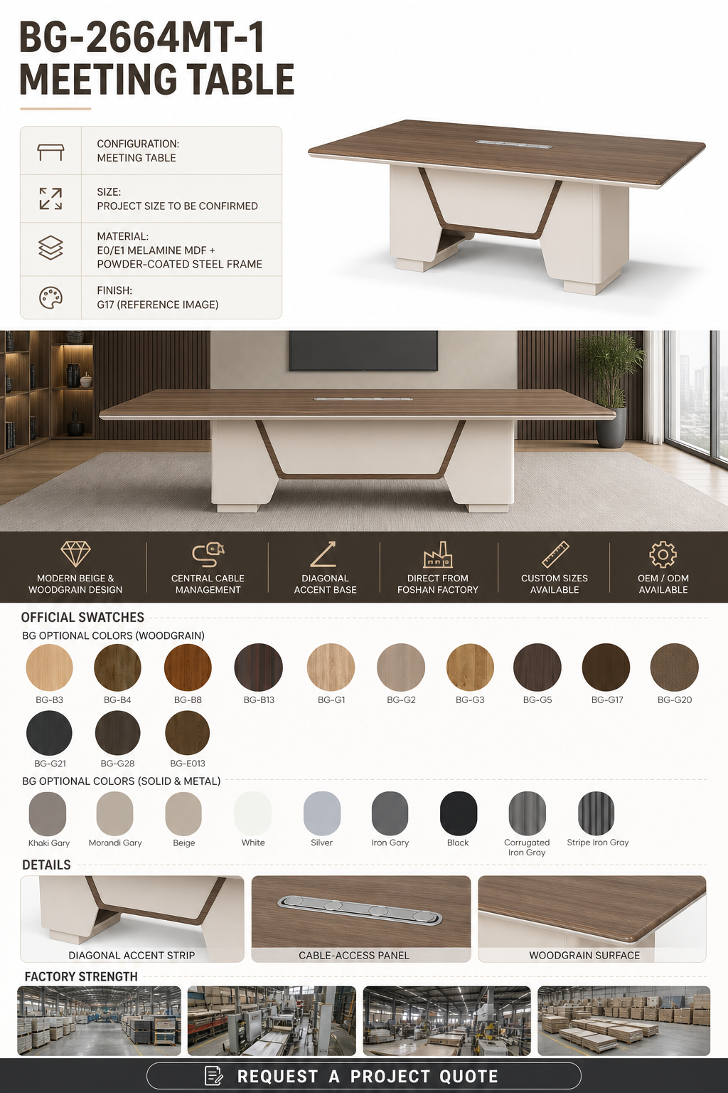 Meeting Table — BG-2664MT-1 — Foshan China office furniture manufacturer