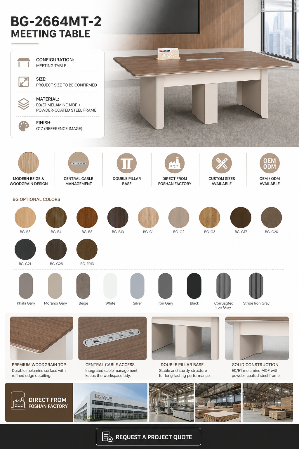 Meeting Table — BG-2664MT-2 — Foshan China office furniture manufacturer