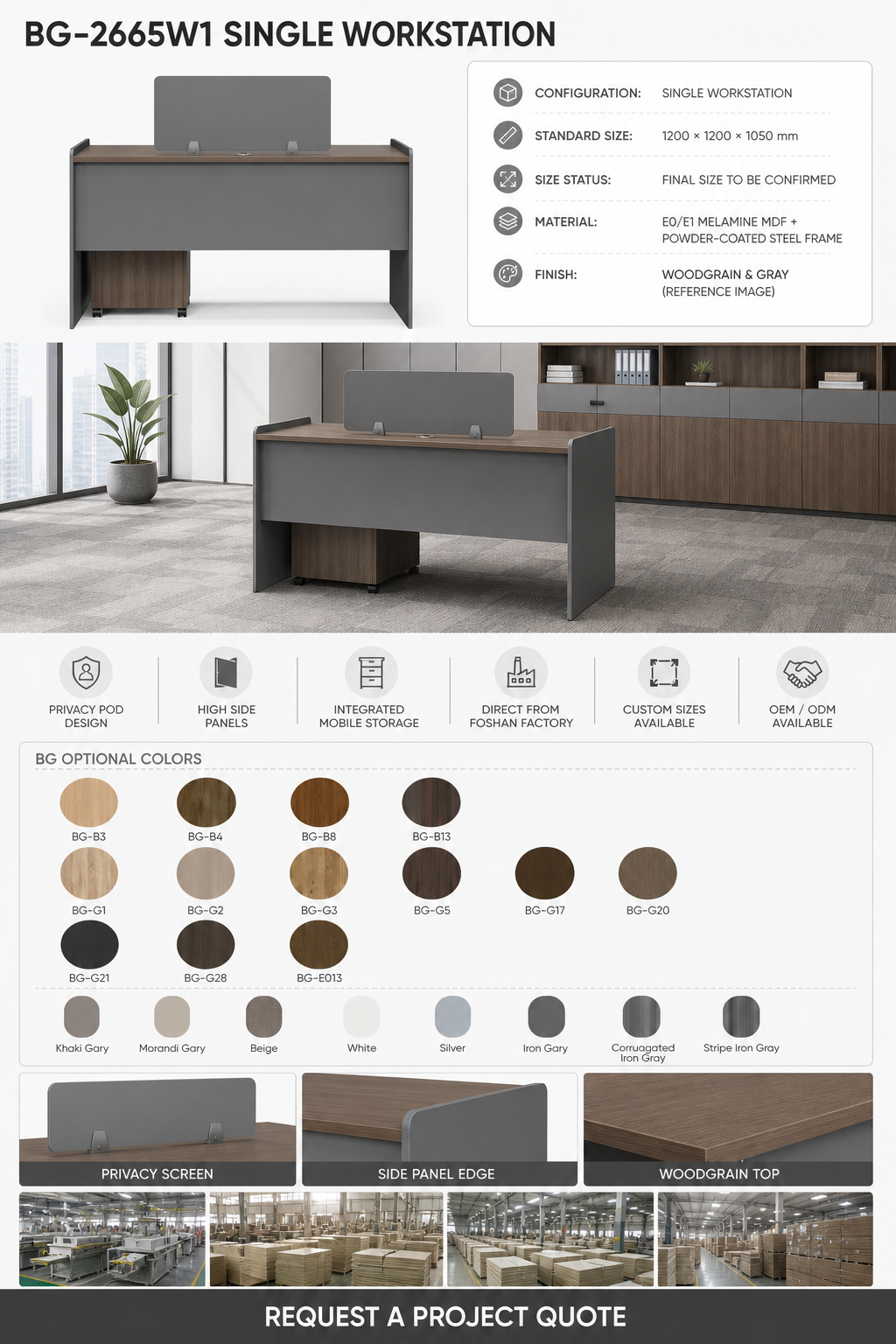 Workstation — BG-2665W1 — Foshan China office furniture manufacturer