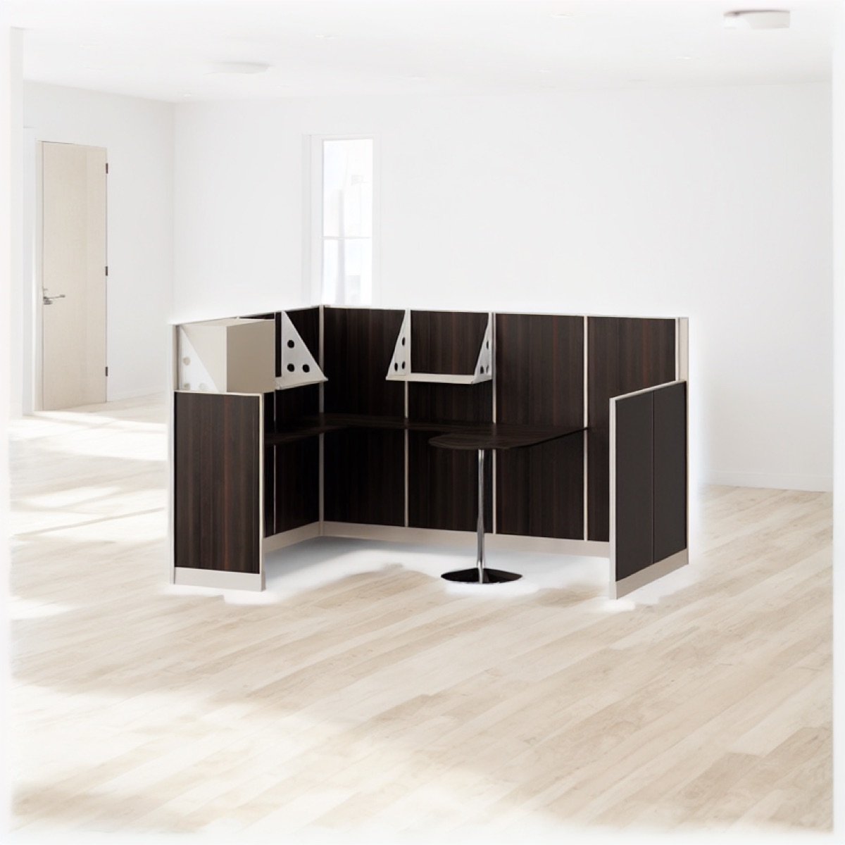 Workstation Sudut L 2 Orang — situasi kantor