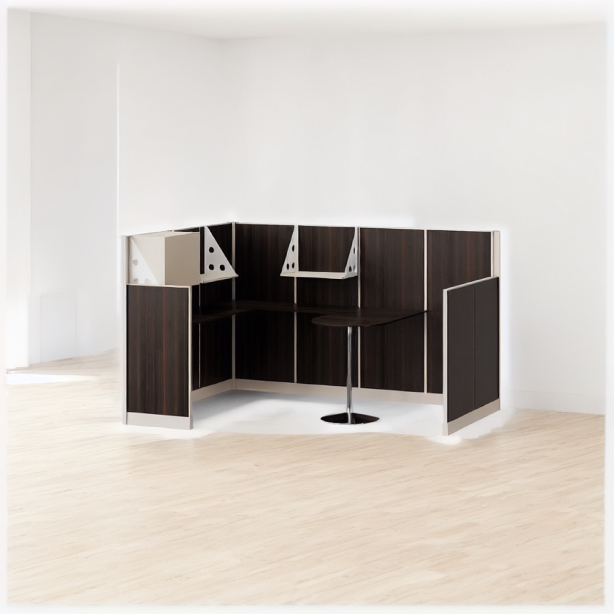 Workstation Sudut L 2 Orang — situasi kantor