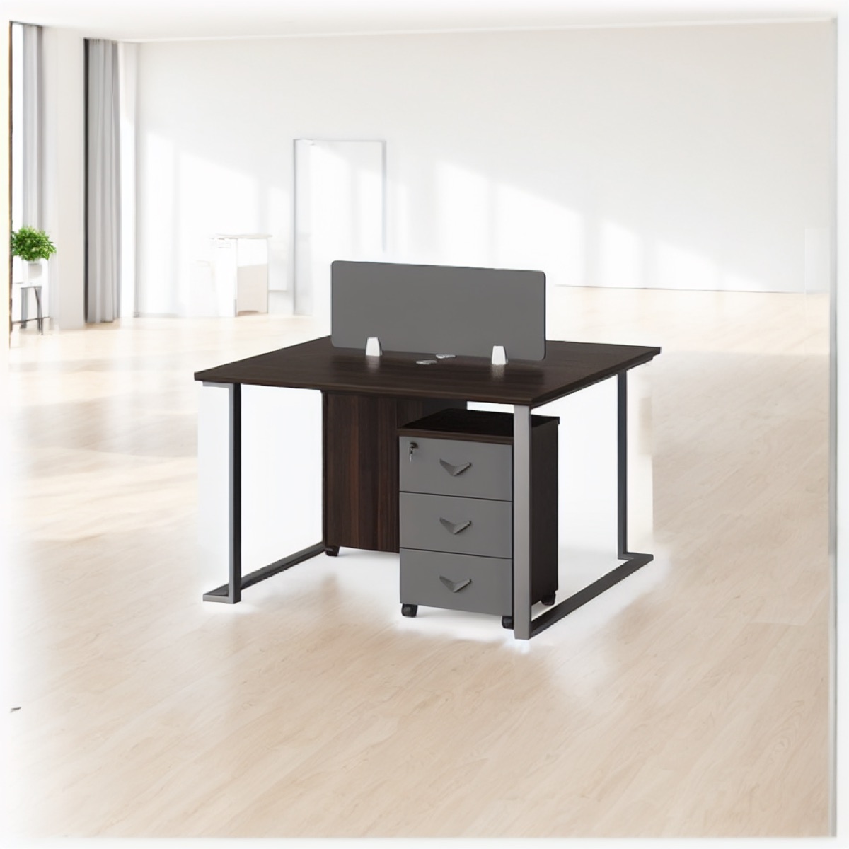 Workstation Kantor Bench Modular — situasi kantor