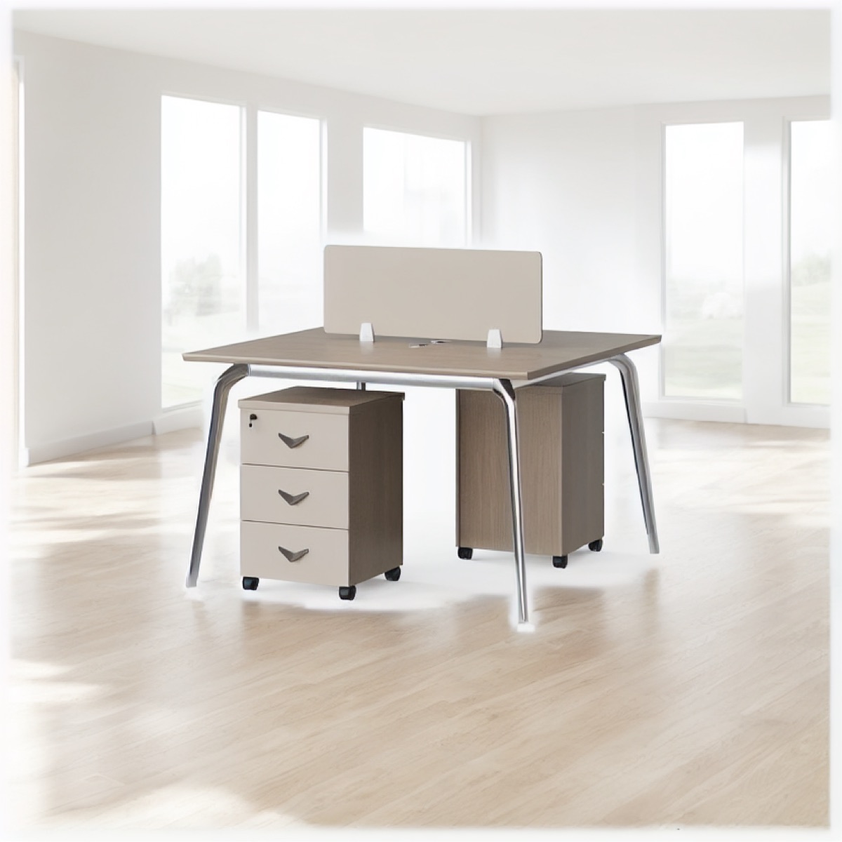 Workstation Kantor Modular 1200 — situasi kantor