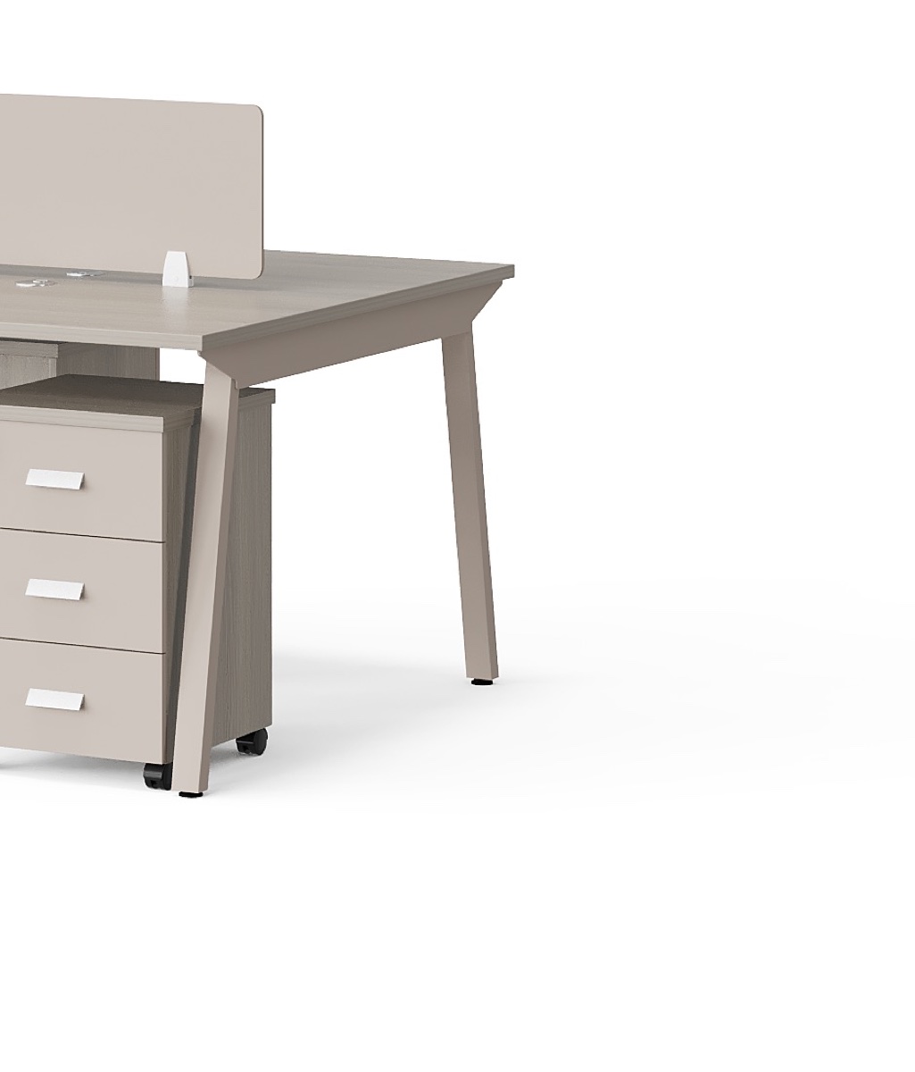 Meja Staf Beige 1400 mm Panel Privasi — detail fitur 2