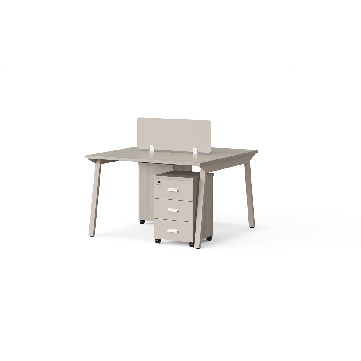 Meja Staf Beige 1400 mm Panel Privasi — BG-24820W12 — Foshan China office furniture manufacturer