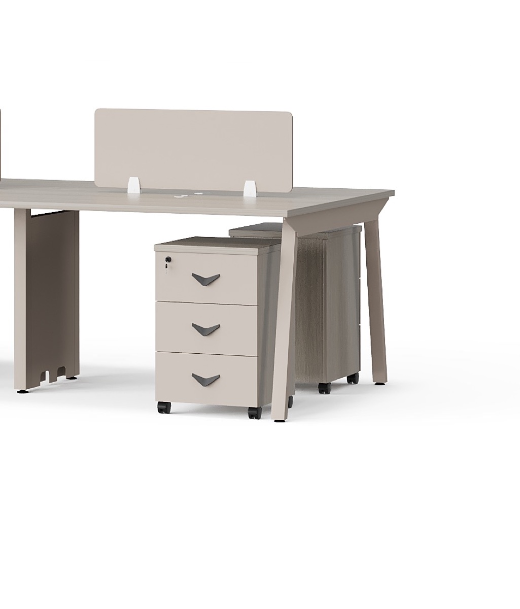 Workstation Beige 2 Stasiun Panel Tinggi — detail fitur 2