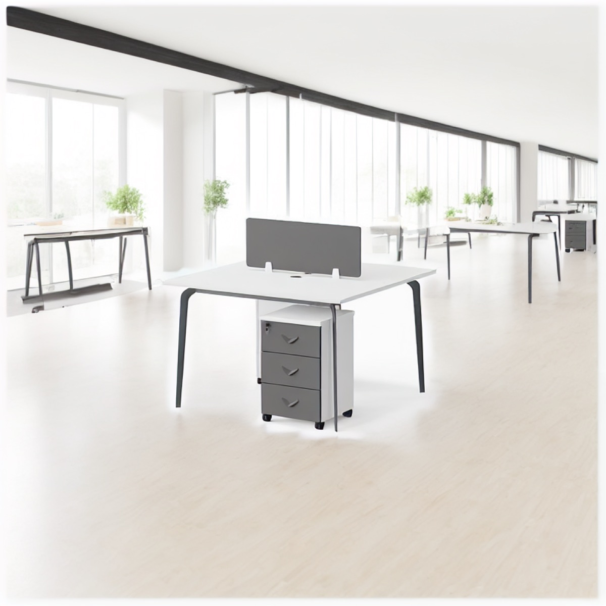 Workstation Kantor Open Office — situasi kantor