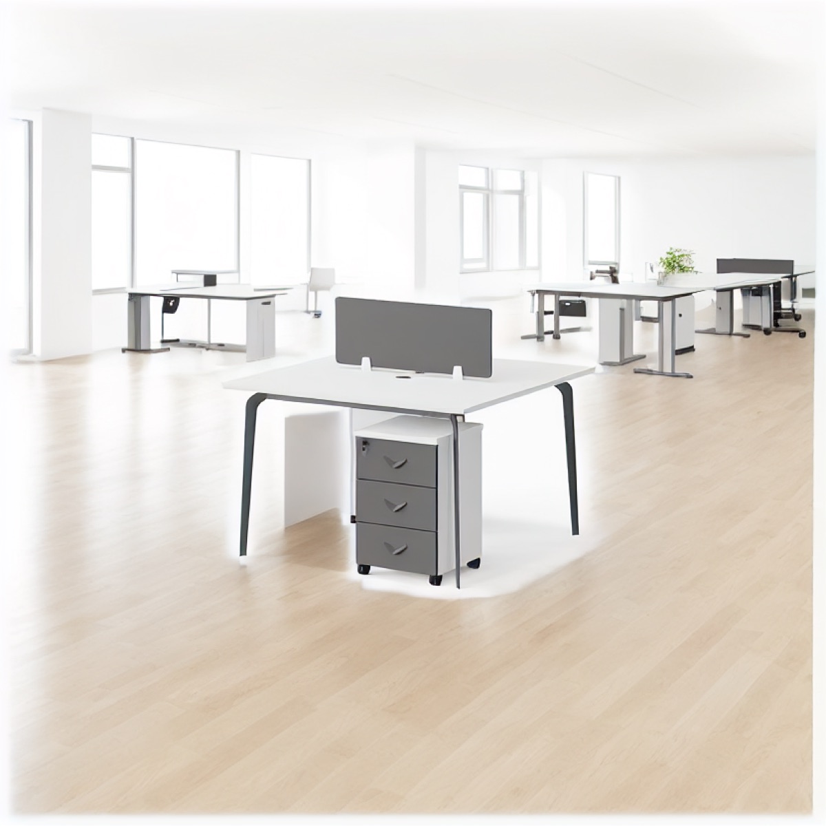 Workstation Kantor Open Office — situasi kantor