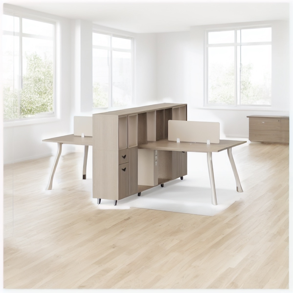 Workstation L 2 Stasiun Kabinet Listrik Tengah — suasana kantor