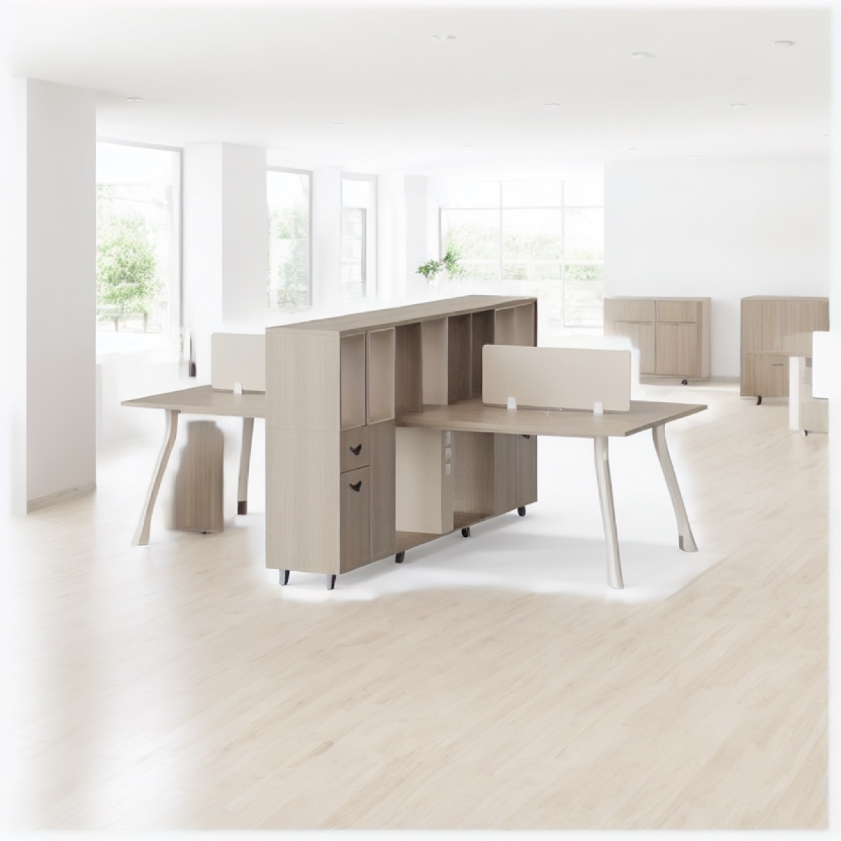 Workstation L 2 Stasiun Kabinet Listrik Tengah — suasana kantor