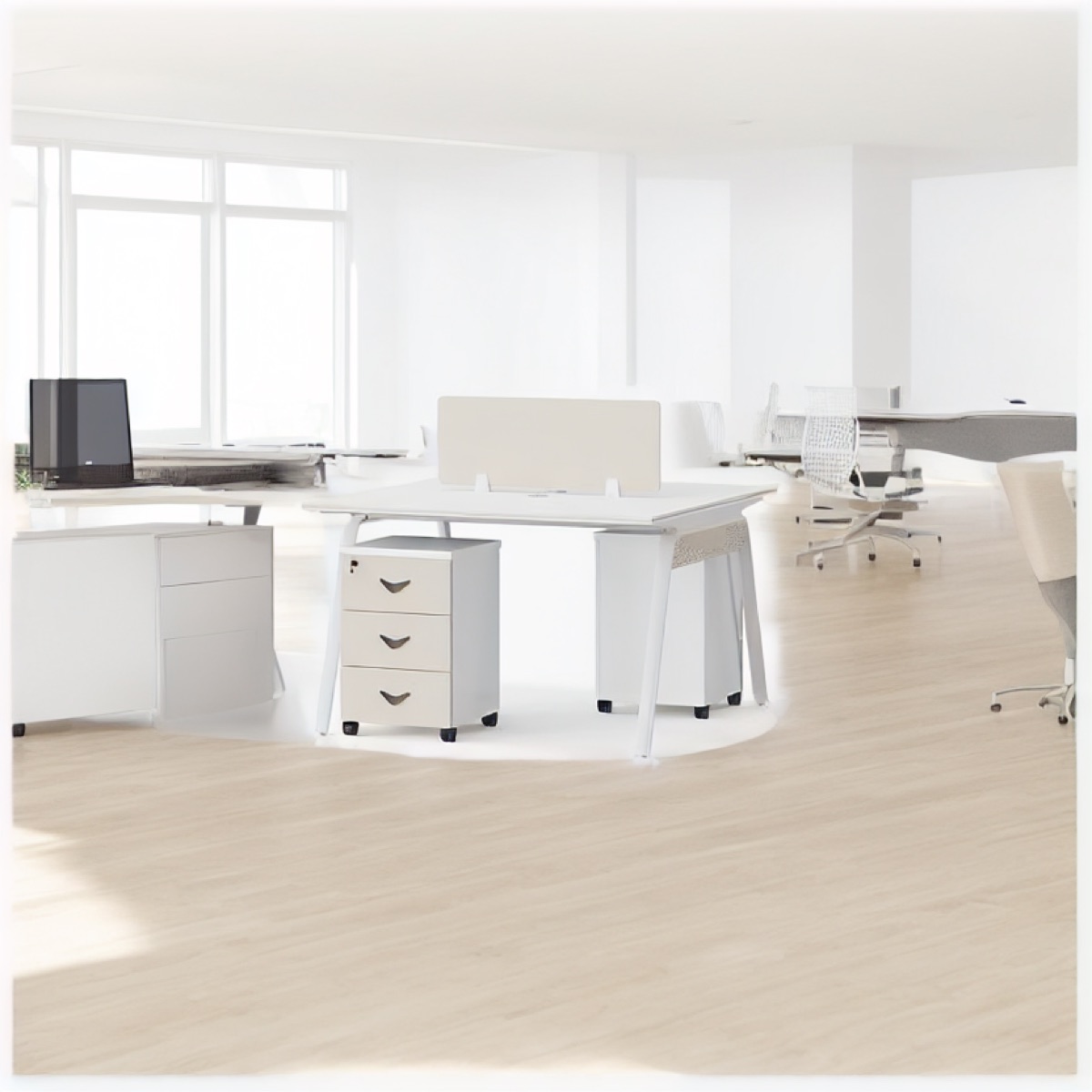 Meja Workstation — situasi kantor