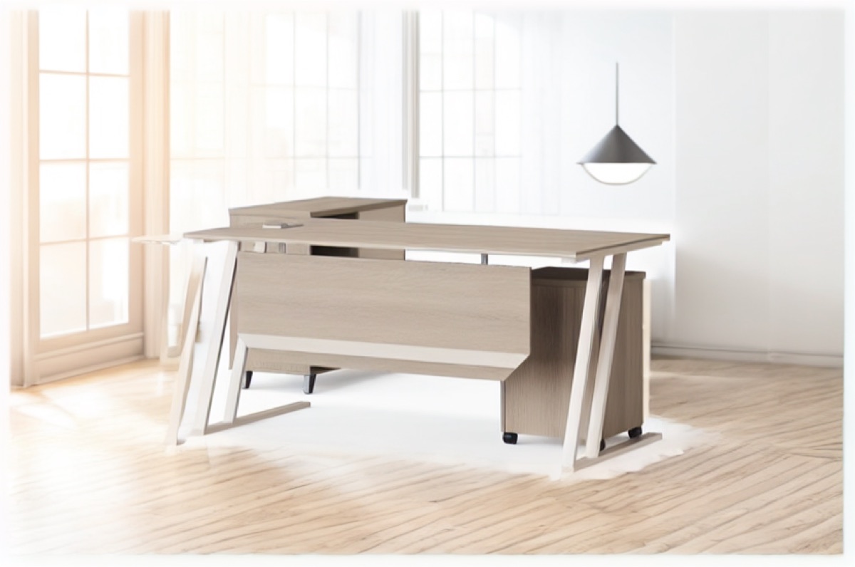 Meja Eksekutif Kayu Oak — situasi kantor
