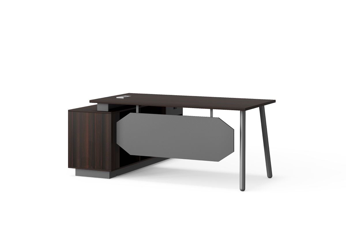 Meja Eksekutif + Side Cabinet Beroda — detail fitur 2