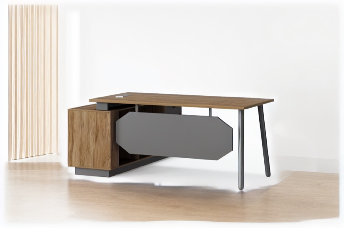 Executive Desk with Integrated Cabinet — office scene