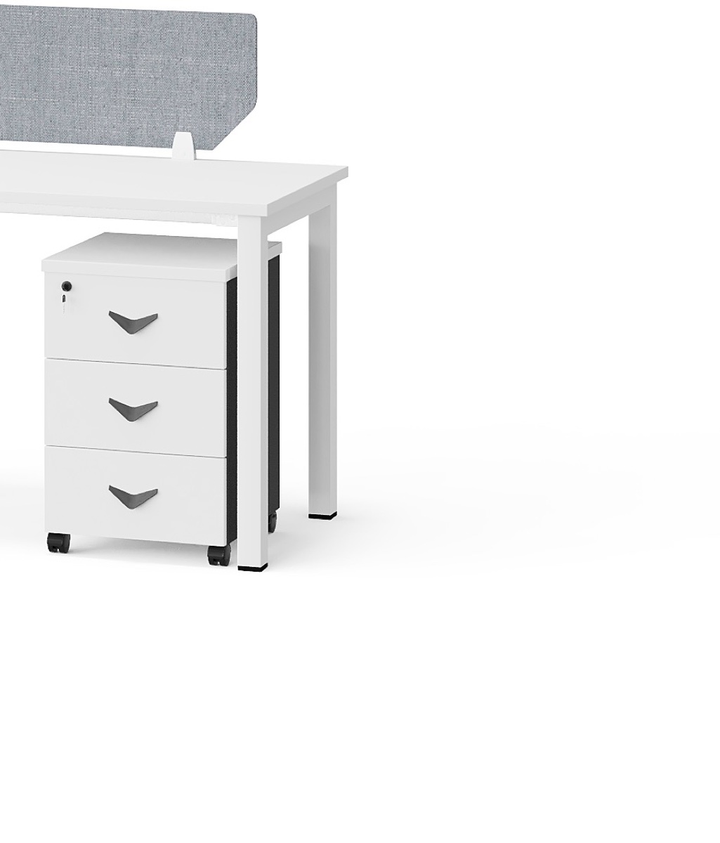 Meja Staf 1400 mm Partisi + Laci Beroda — detail fitur 2