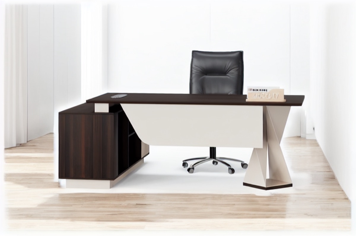 Meja Direktur L — situasi kantor